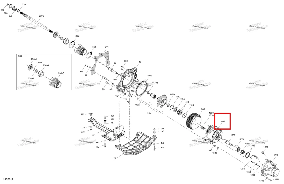Деталь 267000856 на схеме узла 2026 Sea-Doo SPARK - 900 HO ACE - TRIXX - 67TB - Gulfstream Blue - 1UP Drive - Propulsion