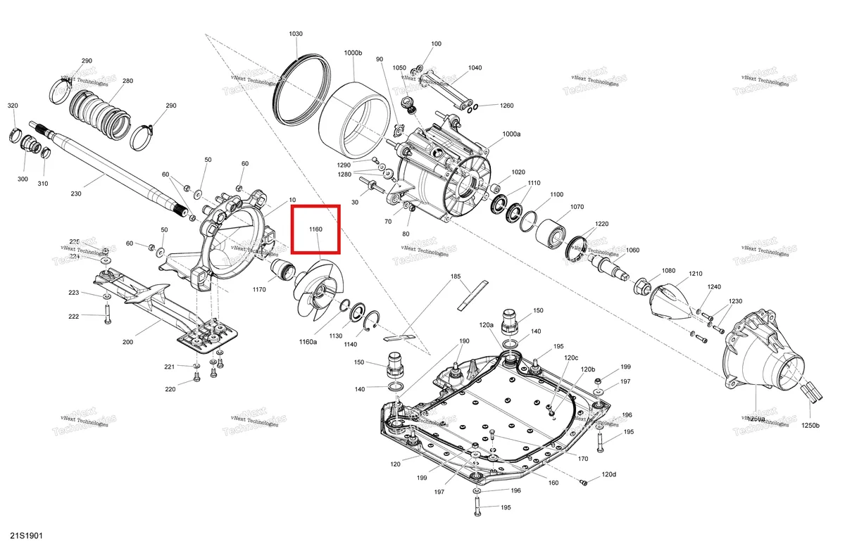 Деталь 267000919 на схеме узла 2019 Sea-Doo GTI 90 Propulsion