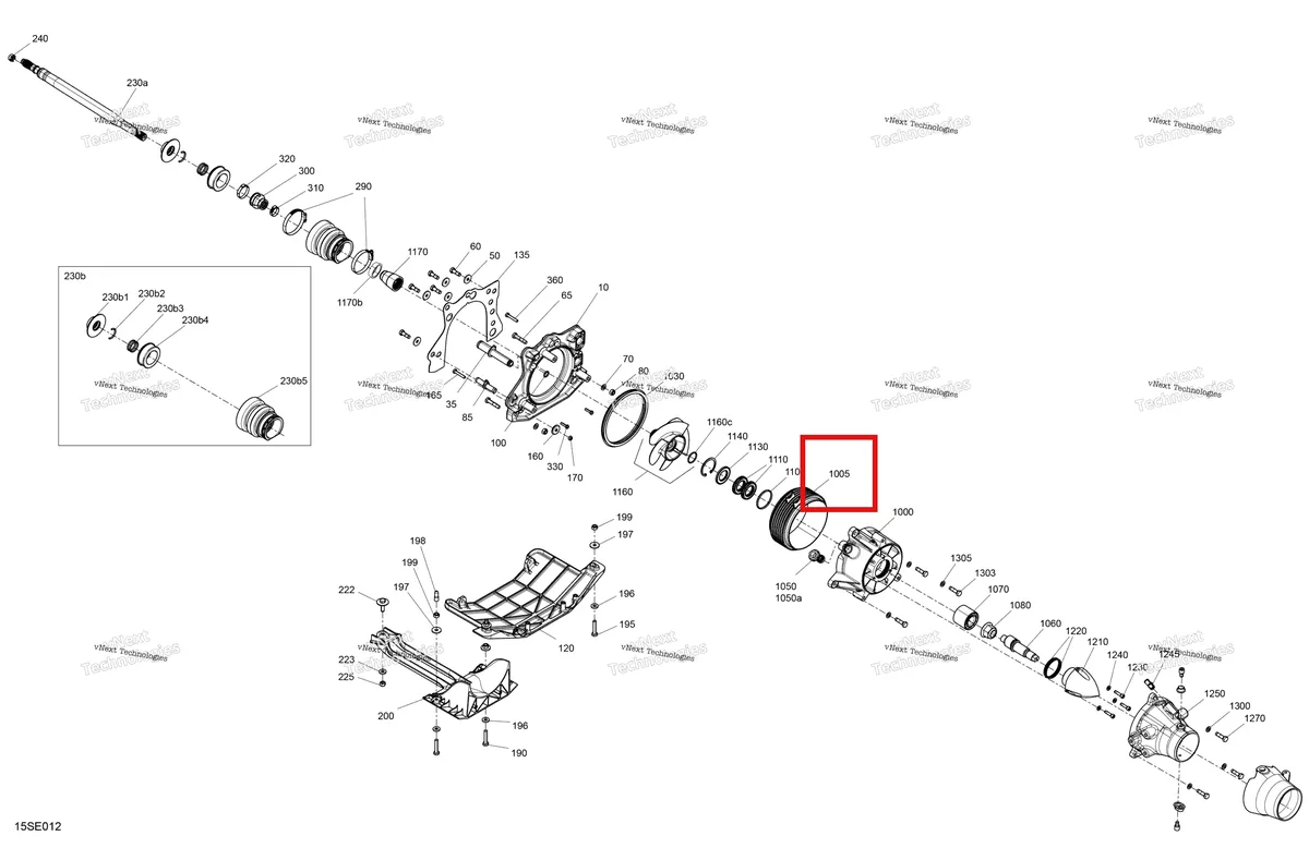 Деталь 267000925 на схеме узла 2025 Sea-Doo SPARK - TRIXX - 3UP - 66SB - Northern Lichen - Audio Drive - Propulsion