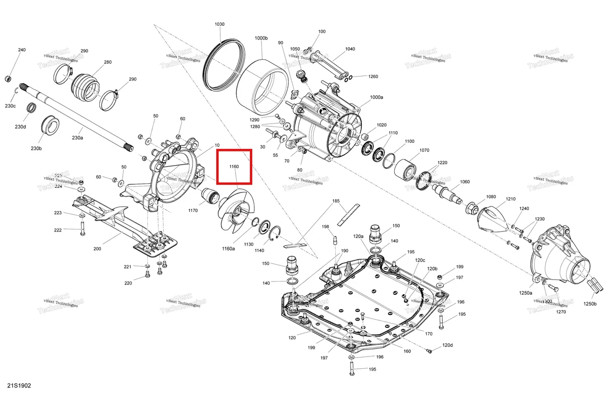 Деталь 267000940 на схеме узла 2019 Sea-Doo GTI 130 Propulsion