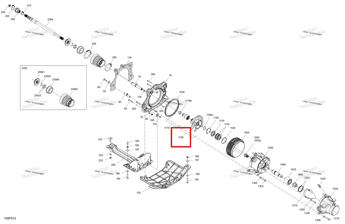 Деталь 267001070 на схеме узла 2026 Sea-Doo SPARK - 900 HO ACE - TRIXX - 67TB - Gulfstream Blue - 1UP Drive - Propulsion