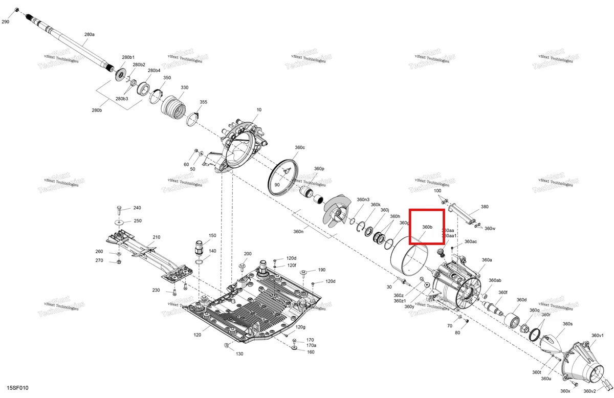 Деталь 267001183 на схеме узла 2026 Sea-Doo GTR - 230 - STD - 36TC - Eclipse Black Drive - Propulsion