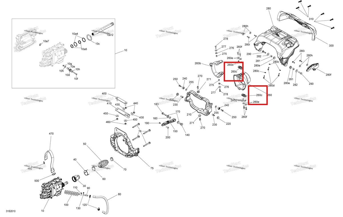Деталь 268000058 на схеме узла 2020 Sea-Doo RXP 300 Reverse