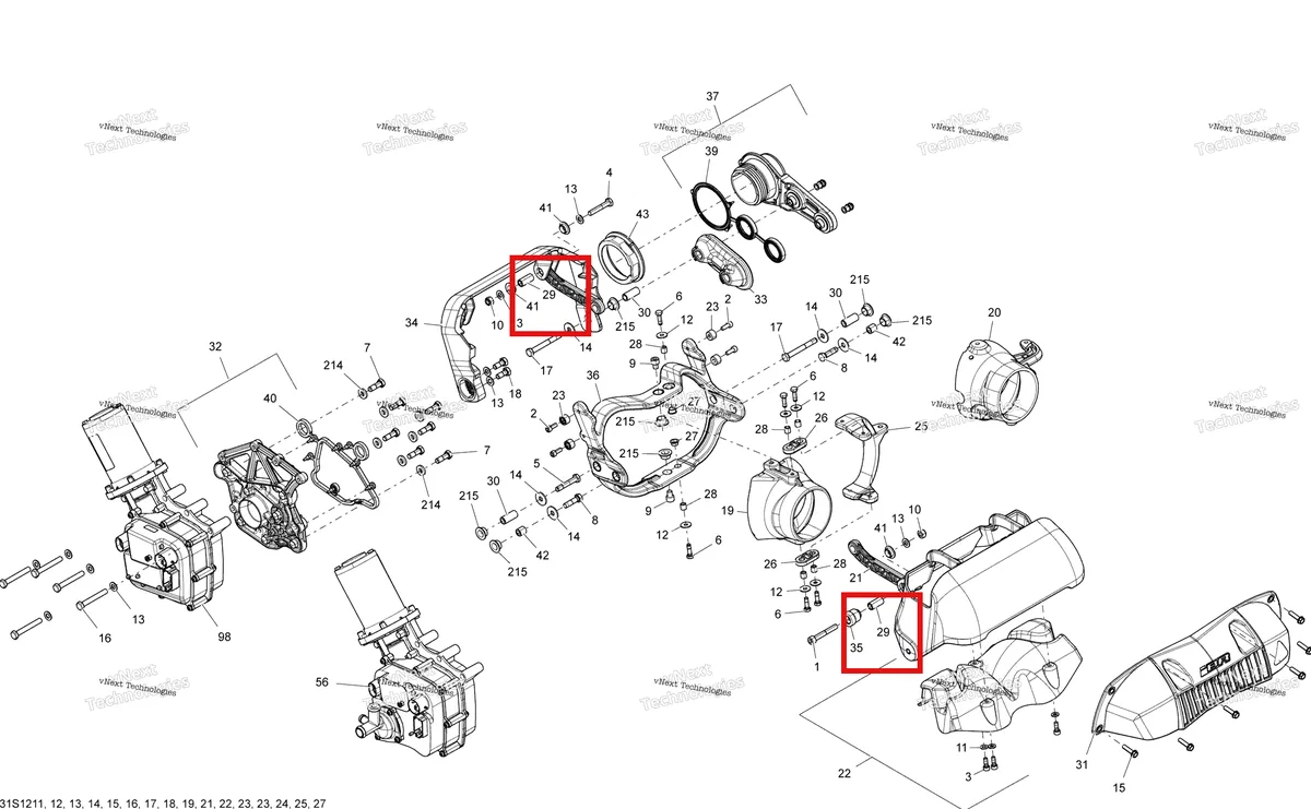 Деталь 268000062 на схеме узла 2012 Sea-Doo GTX S 155 Reverse