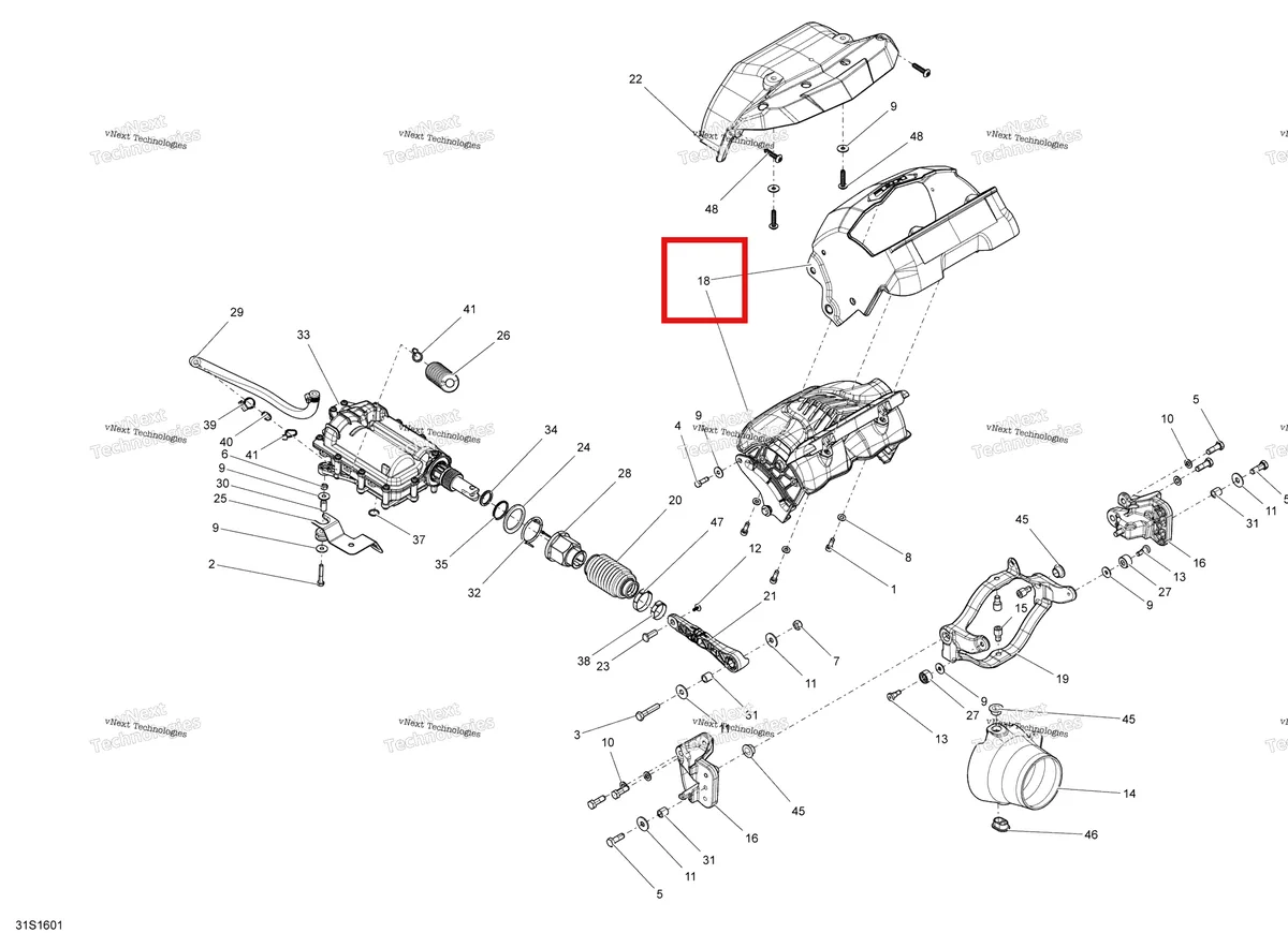 Схема применяемости: Reverse Gate в сборе облицовка рампа комплект 295501170 Sea-Doo Spark (2016) (268000169)