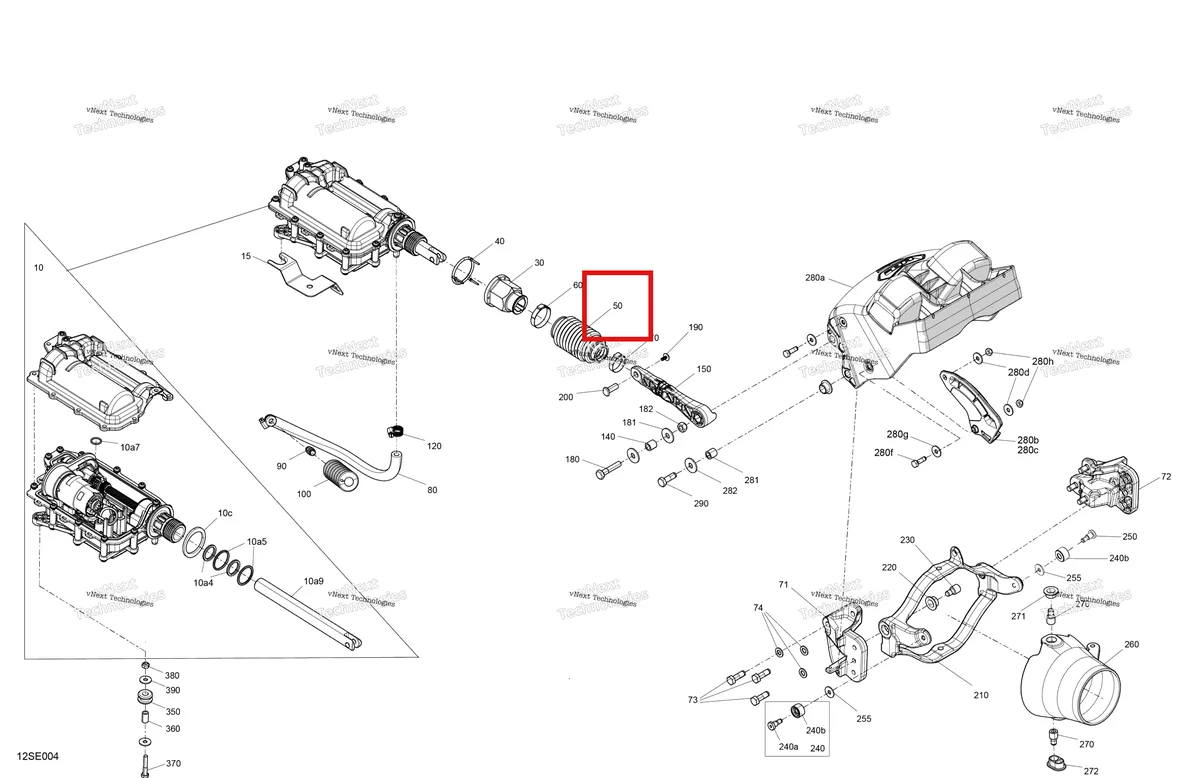 Деталь 268000186 на схеме узла 2025 Sea-Doo SPARK - TRIXX - 1UP - 67SC - Northern Lichen - Audio Mechanic - Reverse