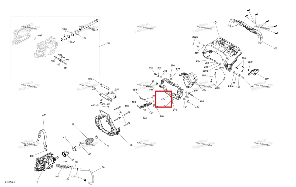 Деталь 268000247 (Trimming кольцо Sea-Doo RXP (2016) (268000247)) на схеме узла Reverse