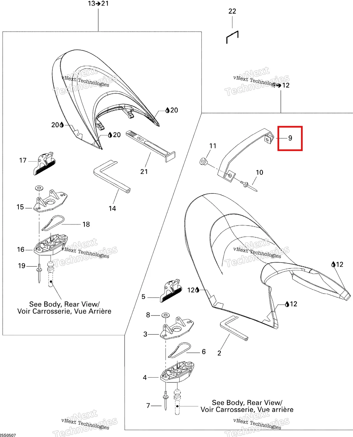Деталь 269001228 на схеме узла 2006 Sea-Doo RXT Seat
