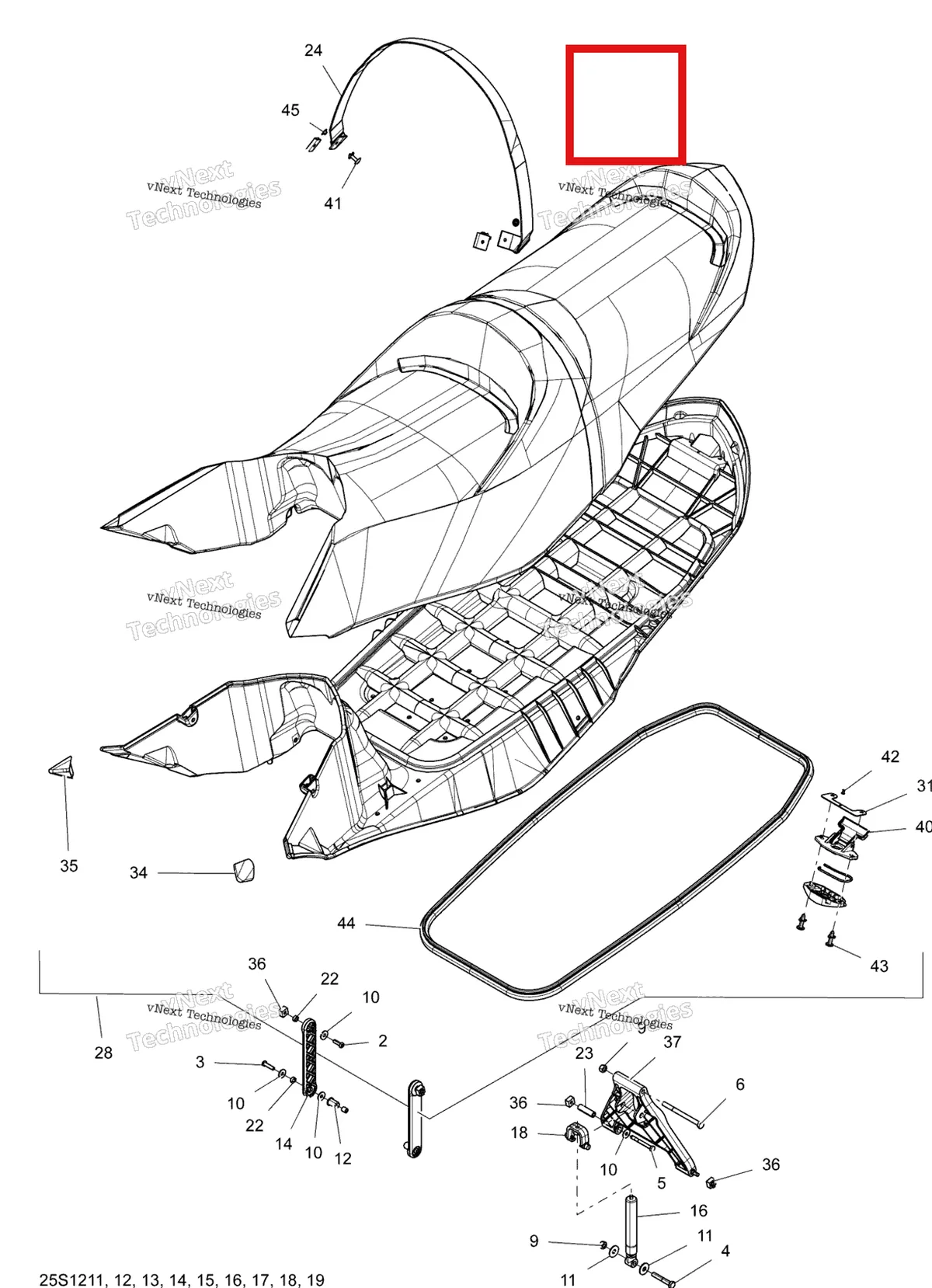Деталь 269002075 на схеме узла Seat