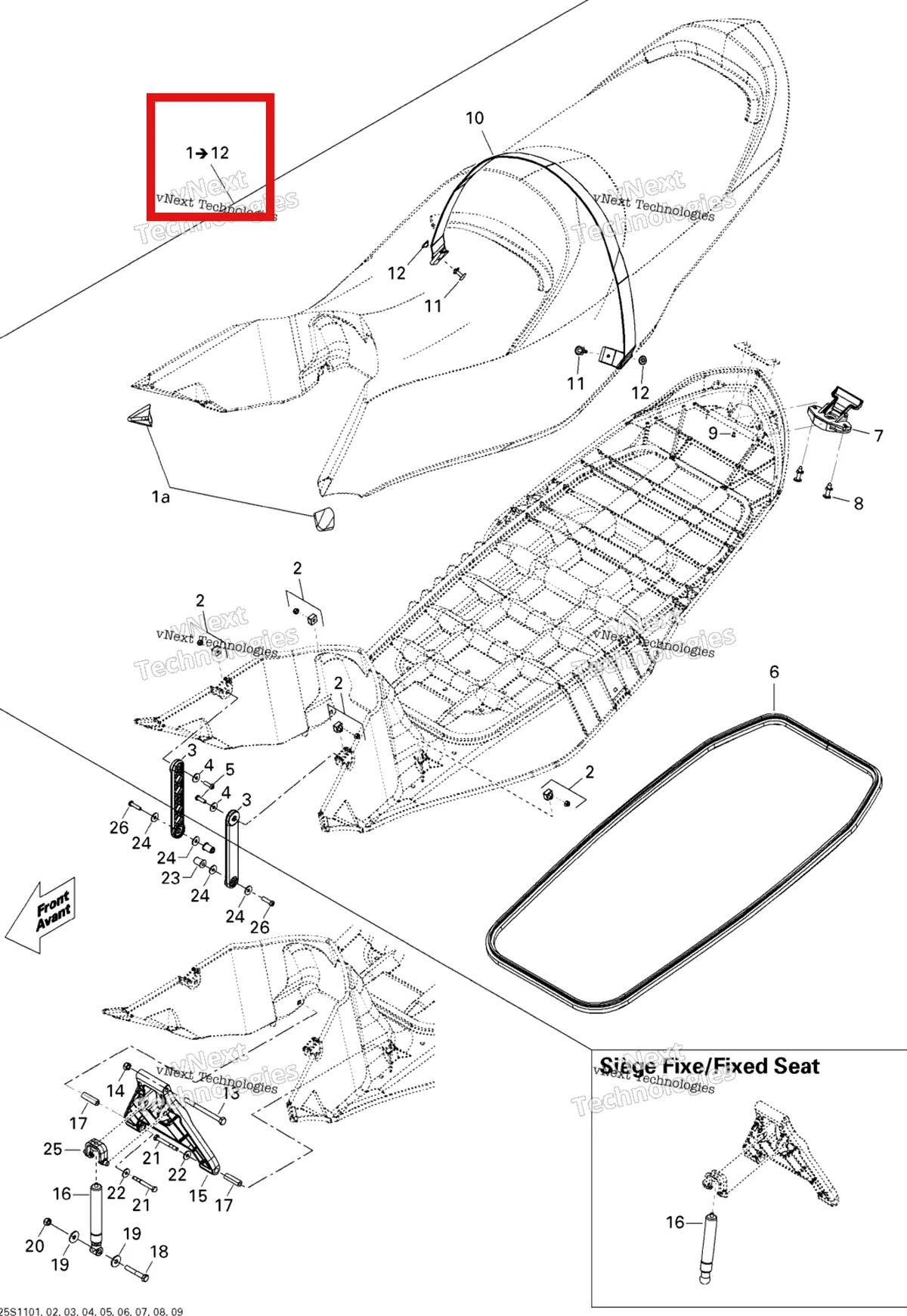 Деталь 269002127 на схеме узла 2011 Sea-Doo WAKE PRO 215 Seat
