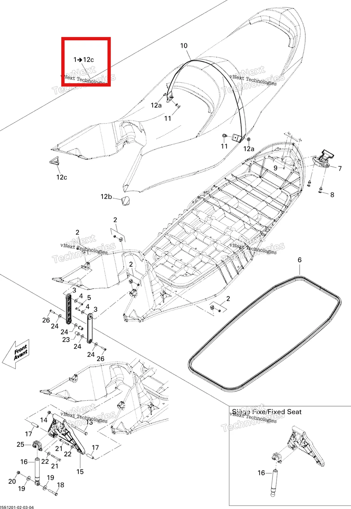 Деталь 269002353 на схеме узла , (17CS) Seat