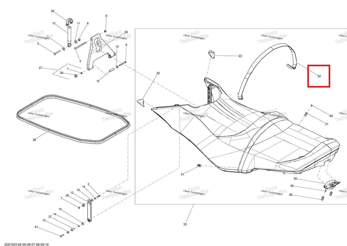 Деталь 269002536 (Сиденье ремень Sea-Doo GTX (2016) (269002536)) на схеме узла 2015 Sea-Doo GTX LTD 215 Seat