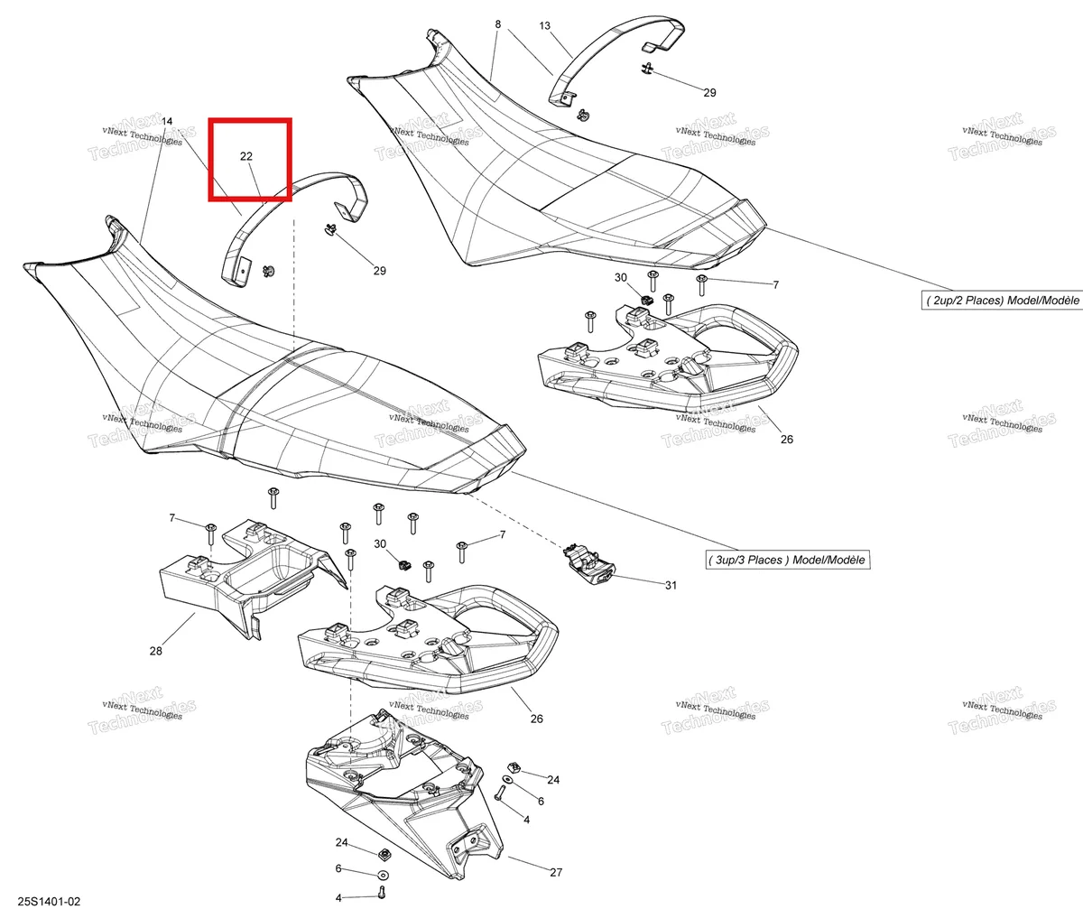 Деталь 269002743 на схеме узла Seat