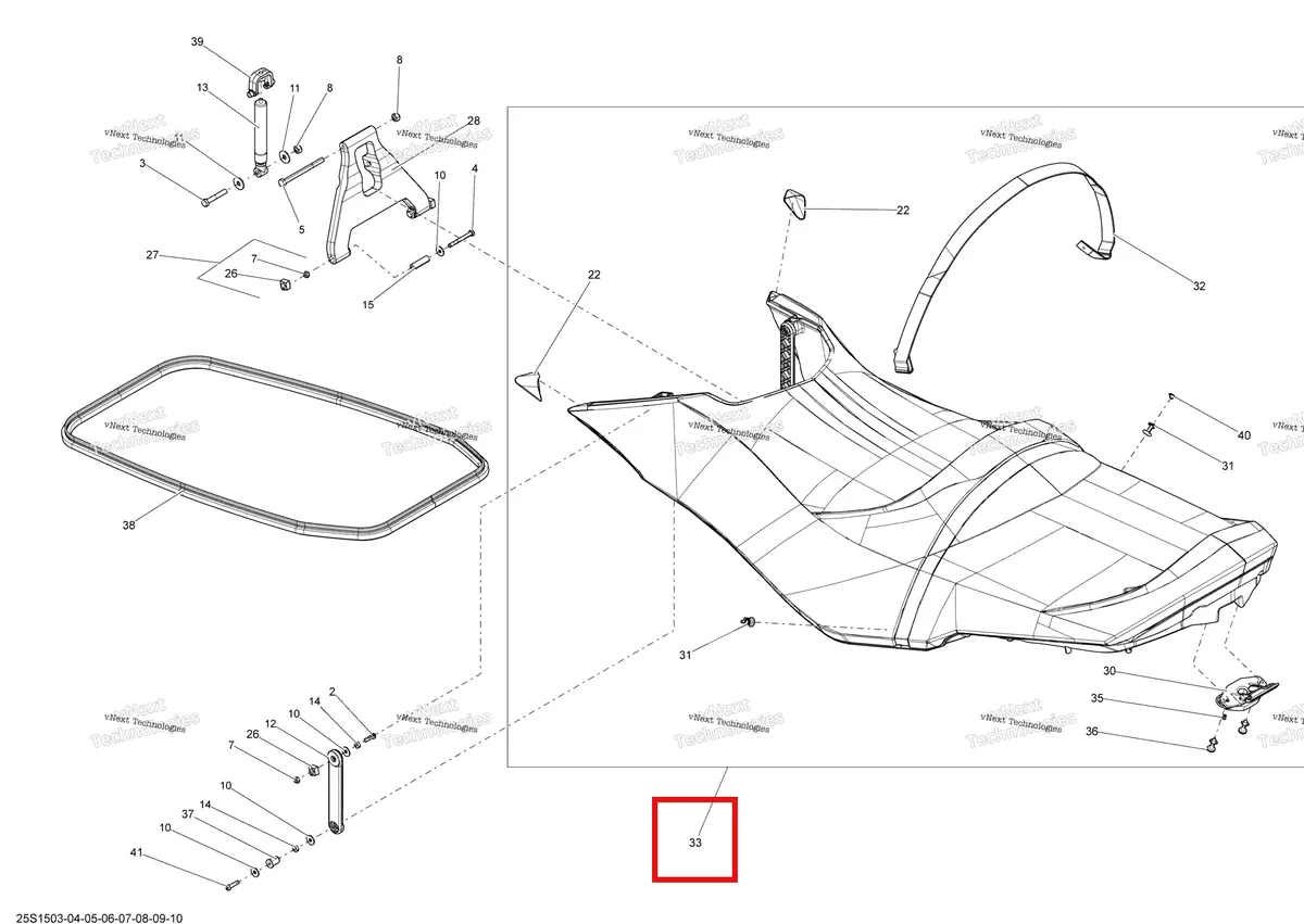 Деталь 269002780 на схеме узла 2015 Sea-Doo RXT-X 260 & RS Seat