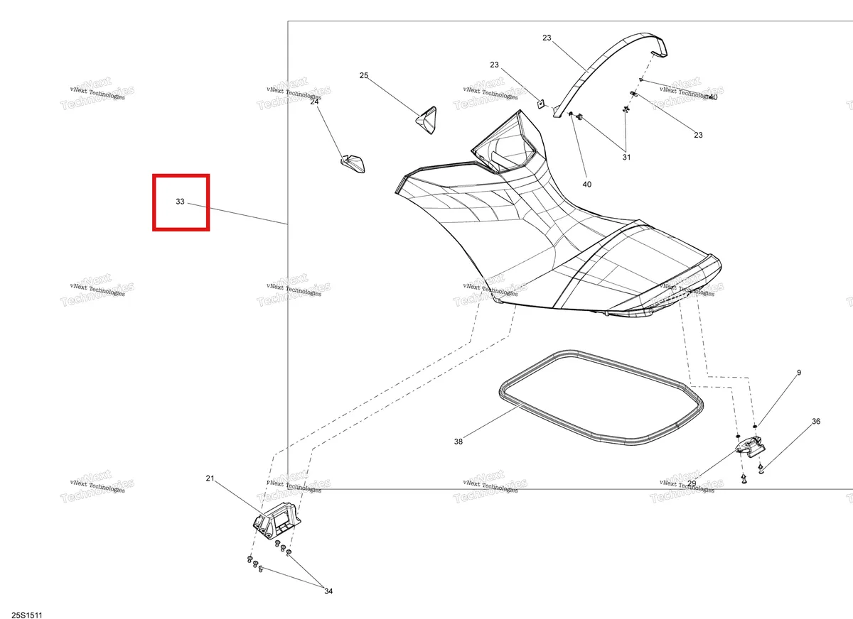 Деталь 269002782 на схеме узла 2015 Sea-Doo RXP-X 260 & RS Seat