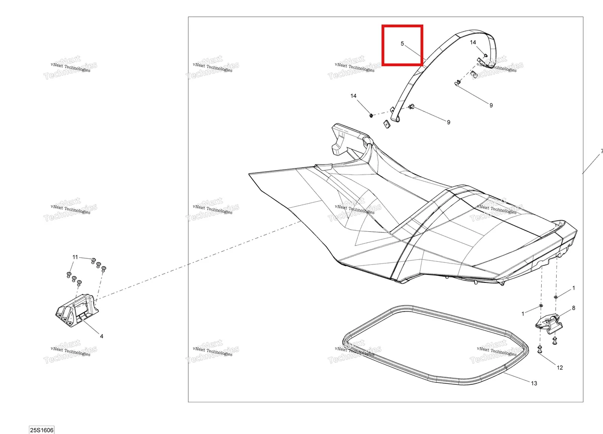 Деталь 269002849 на схеме узла 2016 Sea-Doo GTI-GTR-GTS Seat