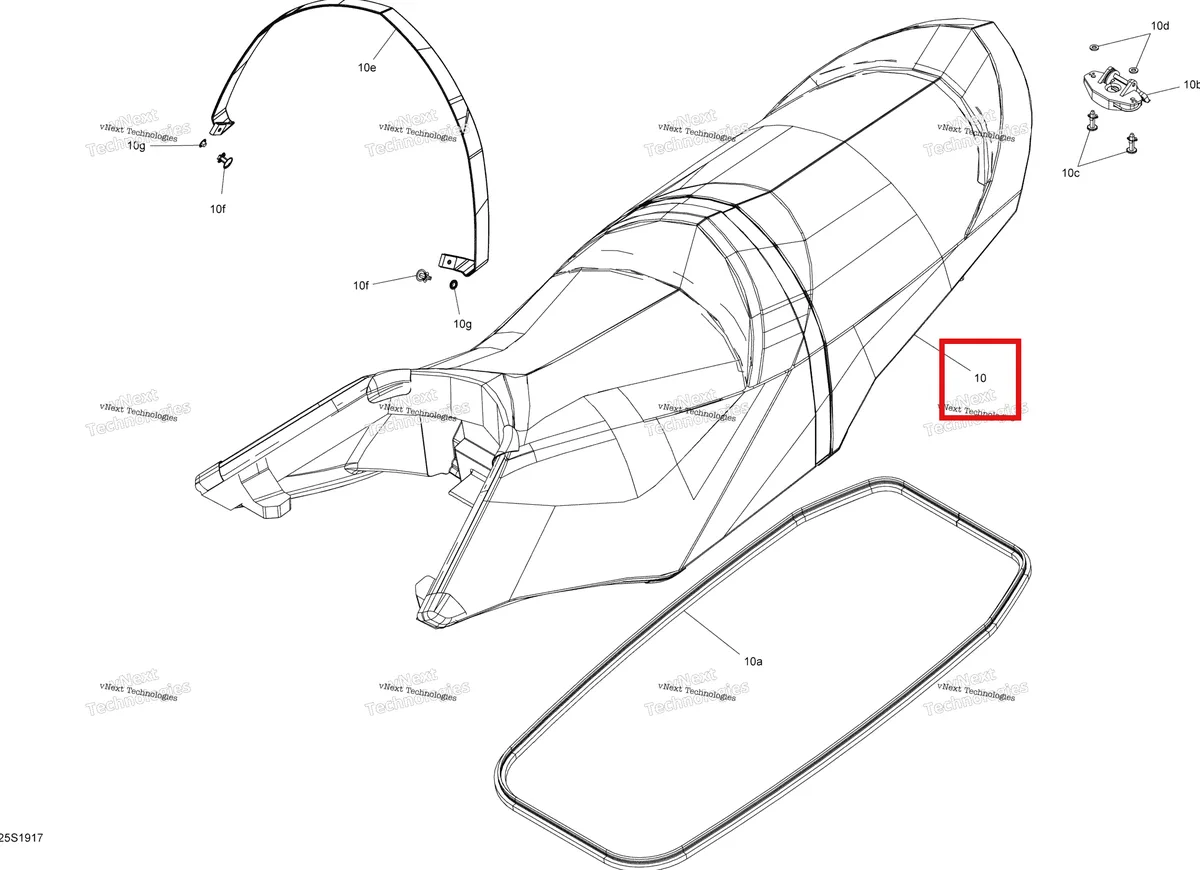 Деталь 269003239 на схеме узла 2019 Sea-Doo GTI 130 RENTAL Seat