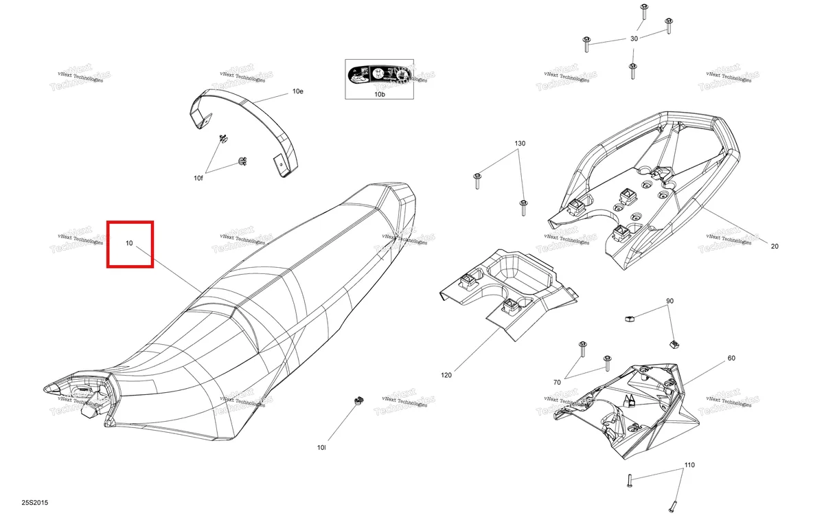 Деталь 269003378 на схеме узла 2020 Sea-Doo SPARK TRIXX Seat