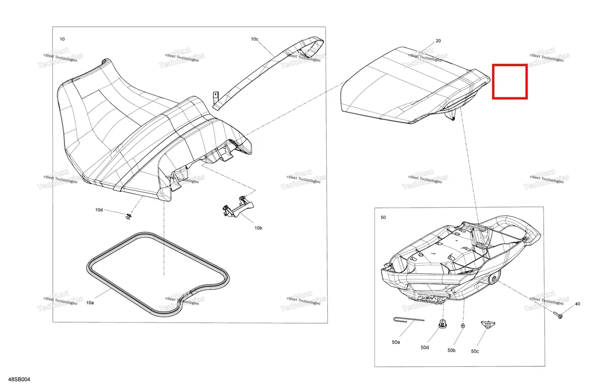 Деталь 269003403 на схеме узла 2022 Sea-Doo GTI SE 130 Body - Seat