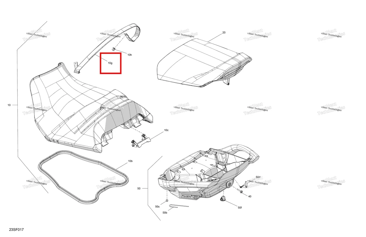 Деталь 269003744 на схеме узла 2026 Sea-Doo FISH PRO SCOUT - 130 - 33TB - Bright White Body - Seat