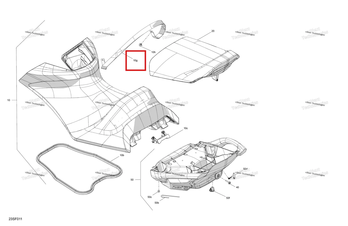 Деталь 269003777 (Lava серый сиденье ремень Sea-Doo GTR 300 X (2026) (269003777)) на схеме узла 2026 Sea-Doo GTR - 300 - X - 24TB - Eclipse Black - Audio Body - Seat