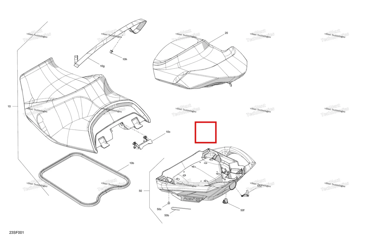 Деталь 269003844 на схеме узла 2026 Sea-Doo GTX - 170 - STD - 11TA - Blue Abyss - Audio Body - Seat