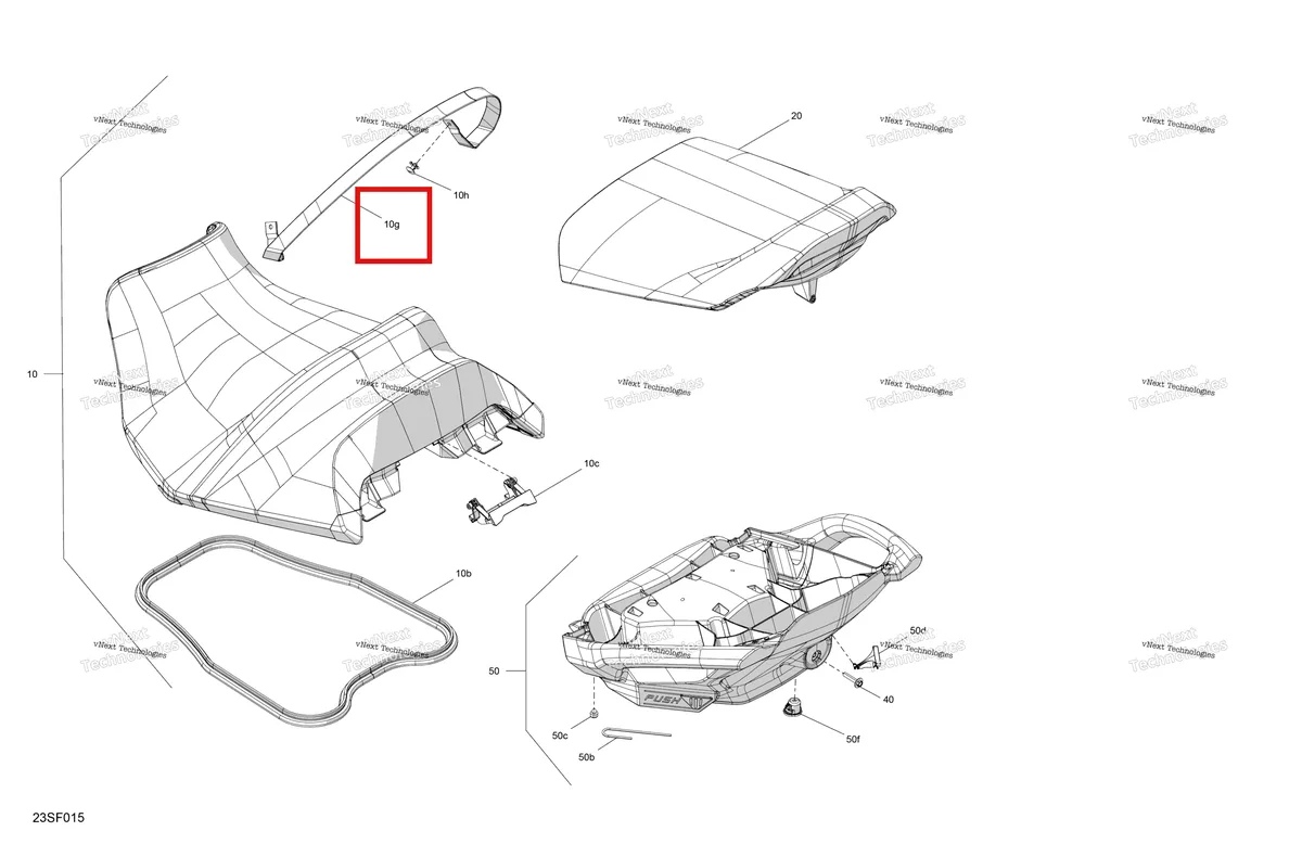 Деталь 269004216 на схеме узла 2026 Sea-Doo WAKE - 170 - BASE - 35TA - Northern Lichen - Audio Body - Seat