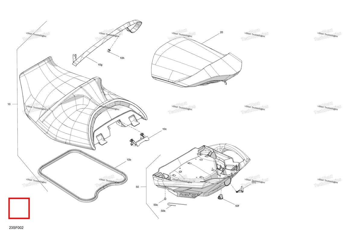 Деталь 269004328 на схеме узла 2026 Sea-Doo RXT - 325 - X - 22TD - Gulfstream Blue - Audio Body - Seat