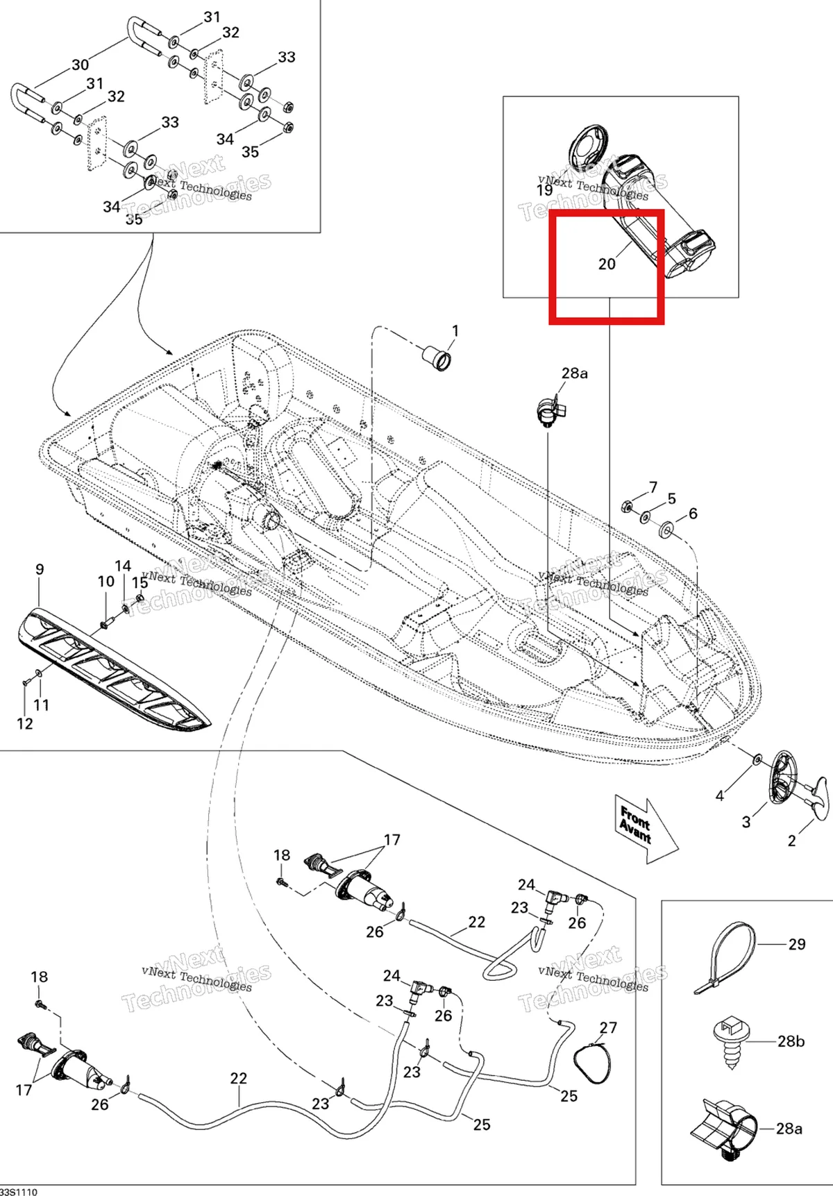 Деталь 269500606 на схеме узла 2011 Sea-Doo RXP-X 255 & RS Hull