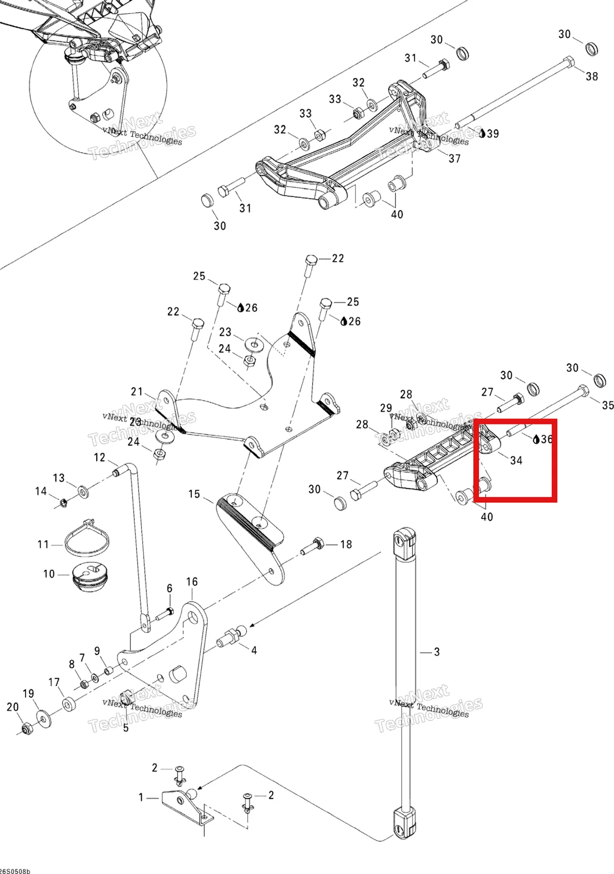 Деталь 269500935 на схеме узла 2005 Sea-Doo GTX 4-TEC, LTD SCIC Front Storage Compartment 2