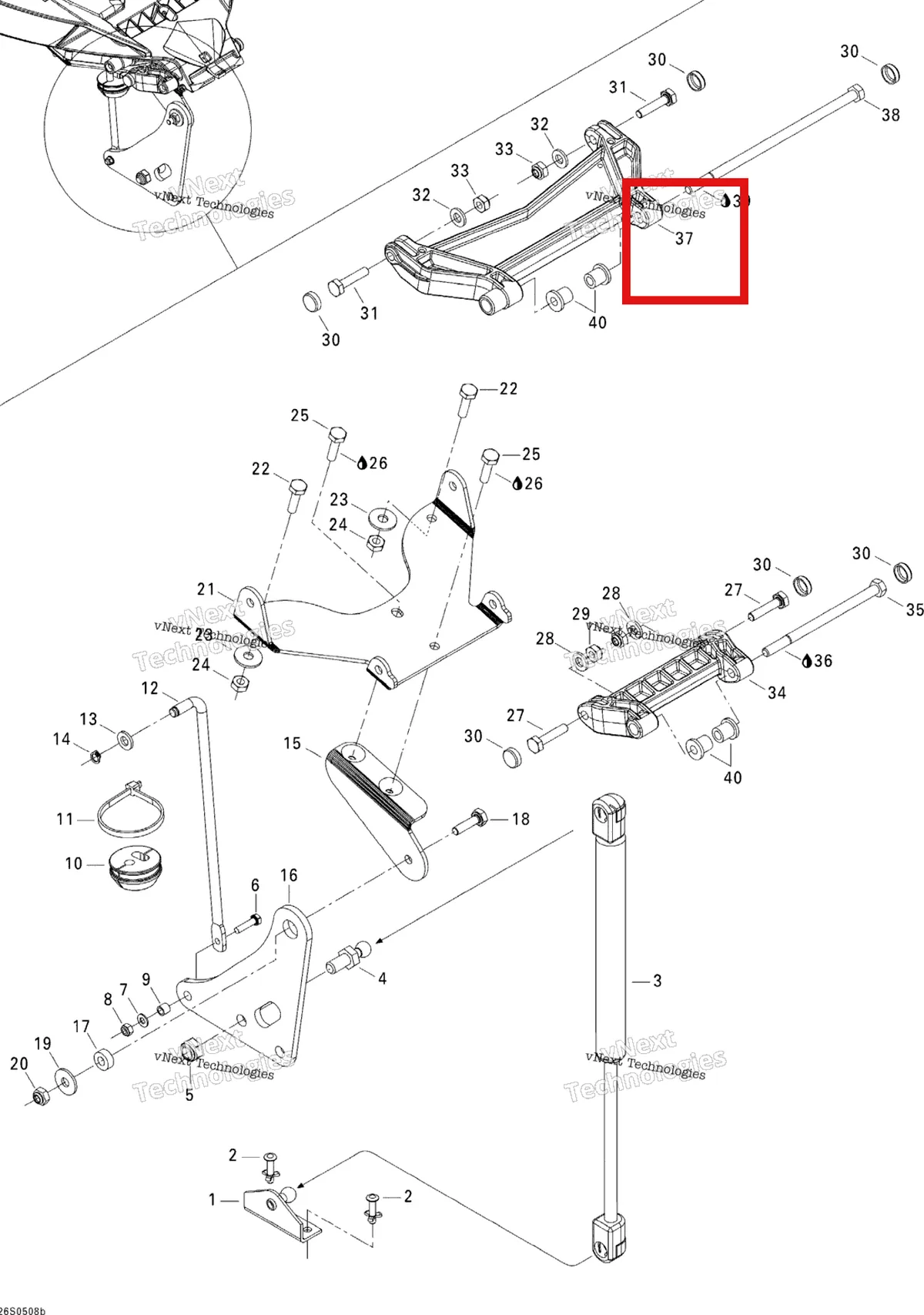 Деталь 269501012 на схеме узла 2005 Sea-Doo GTX 4-TEC, LTD SCIC Front Storage Compartment 2