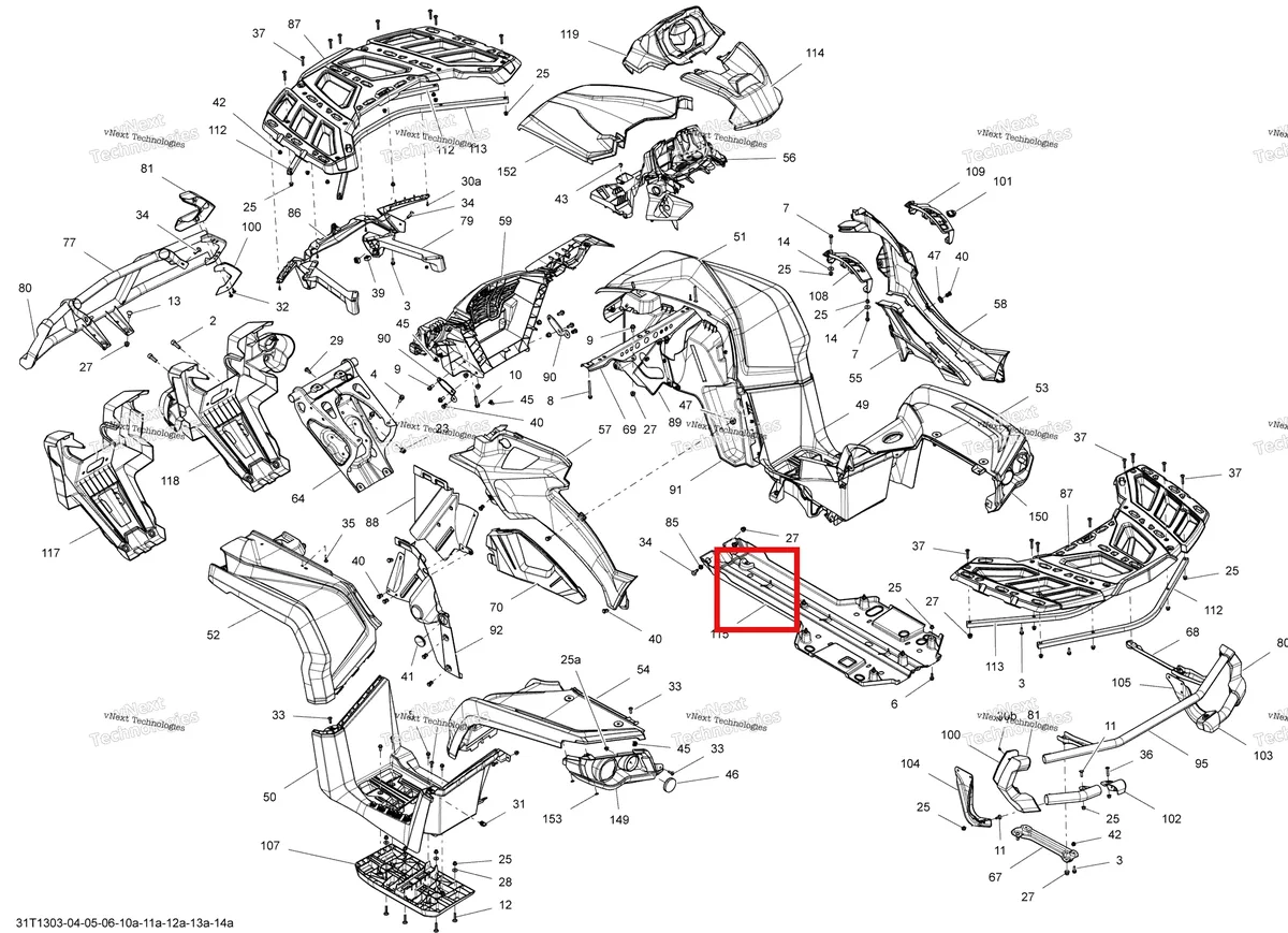 Деталь 269501387 на схеме узла 2013 Can-Am OUTLANDER 1000EFI, DPS, XT & XT-P Body And Accessories