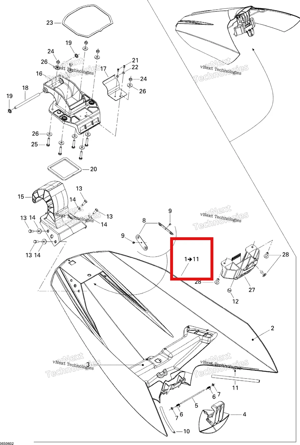 Деталь 269501434 на схеме узла 2006 Sea-Doo GTI Rental Front Cover