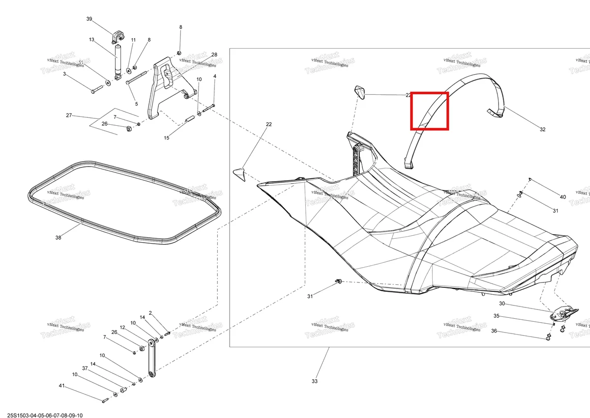Деталь 269501699 на схеме узла 2015 Sea-Doo GTX 155 Seat