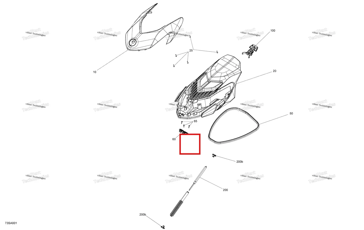 Деталь 269502411 на схеме узла 2021 Sea-Doo GTI SE 130 Body - Front Cover
