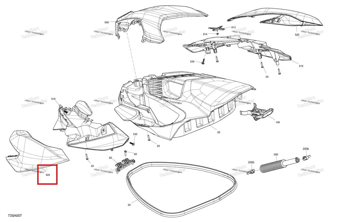 Деталь 269502440 на схеме узла 2021 Sea-Doo RXP X 300 Body - Front Cover