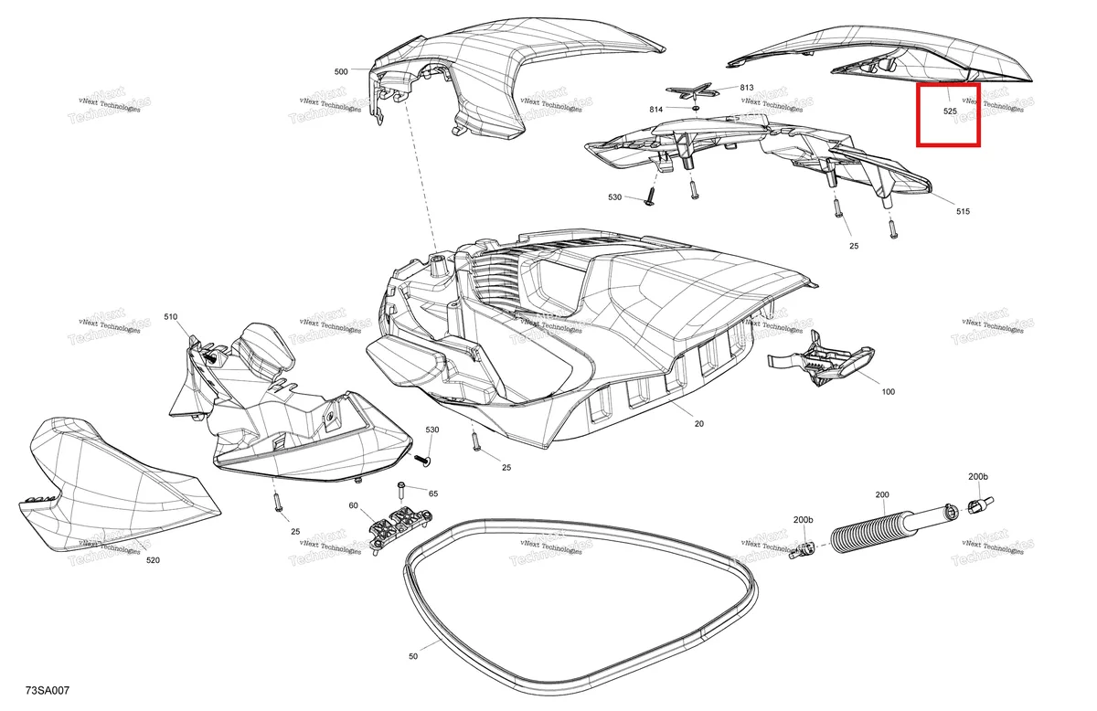 Деталь 269502441 на схеме узла 2021 Sea-Doo RXP X 300 Body - Front Cover