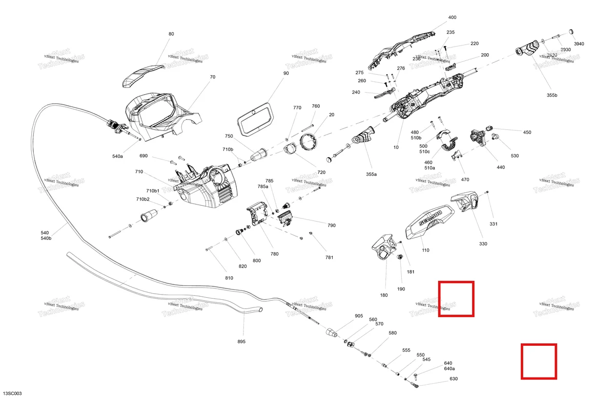 Схема применяемости: M6 гайка корпус включает 2285 to 2285 a Sea-Doo Spark 60 (2023) (269502497)