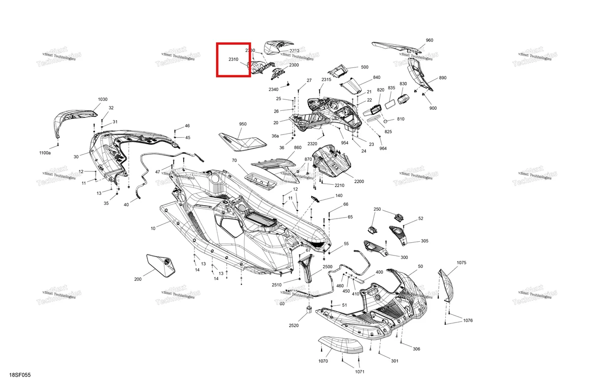 Схема применяемости: Глубокий чёрный System Audio опора Sea-Doo Spark 900 ACE Base (2026) (269502525)