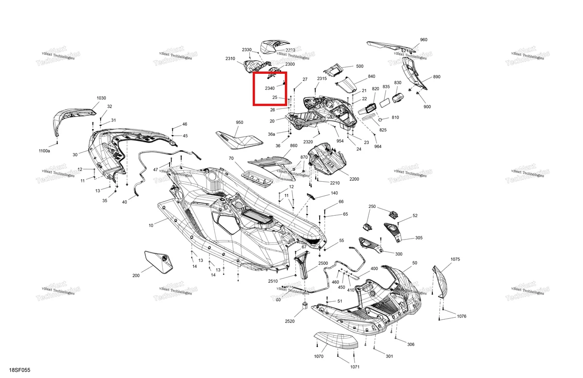 Схема применяемости: Torsion пружина Sea-Doo Spark 900 ACE Base (2026) (269502534)