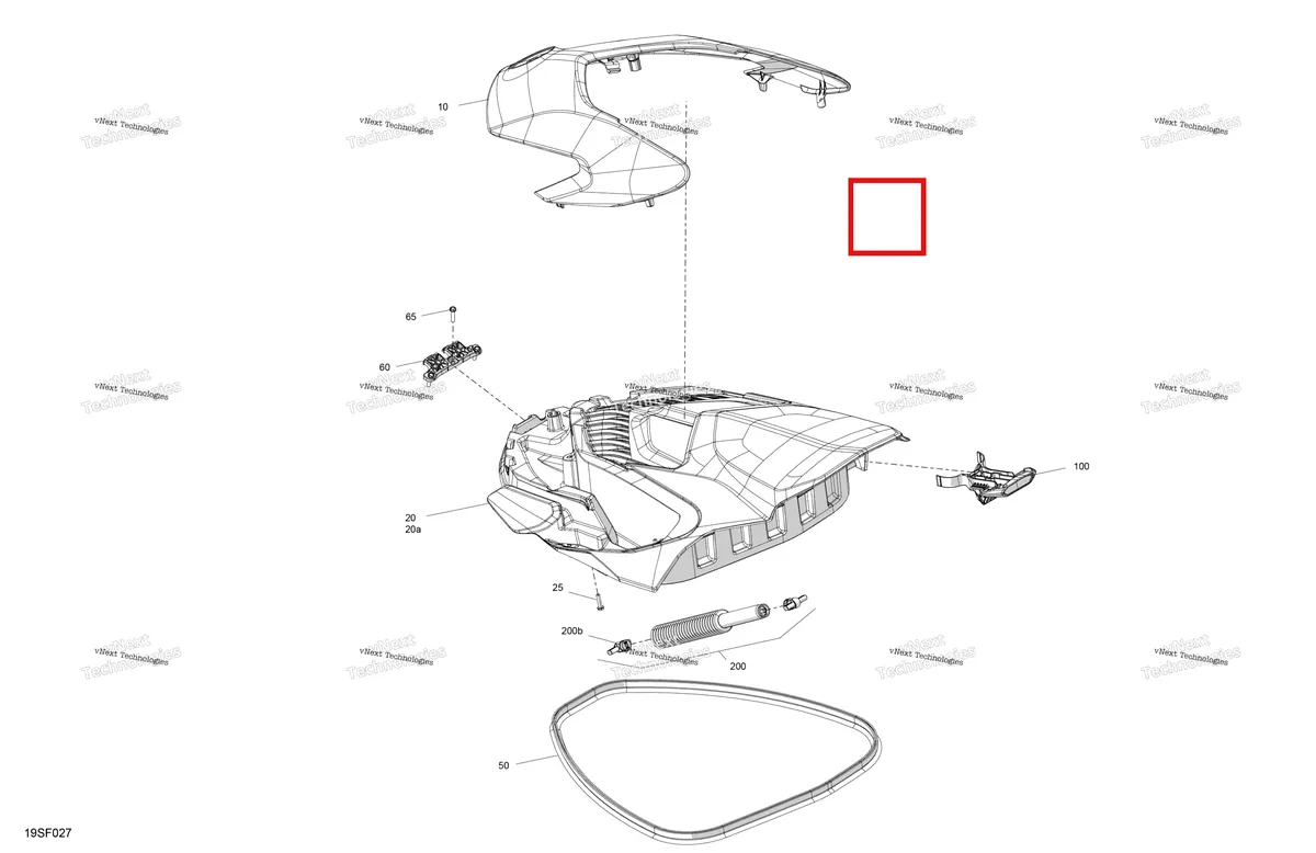 Деталь 269502539 на схеме узла 2026 Sea-Doo GTI - 130 - SE - 29TB - Teal Blue Metalic - Audio Body - Front Cover