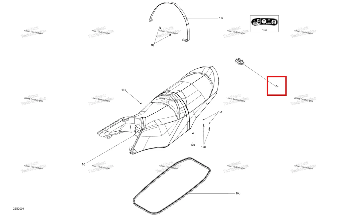 Деталь 269700109 (Деталь Latch Ass'y) на схеме узла Seat