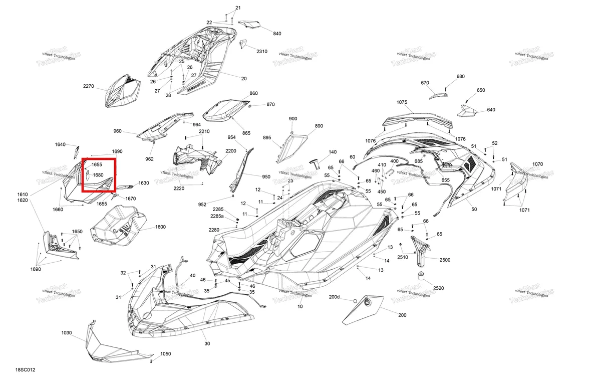 Деталь 269800542 на схеме узла 2023 Sea-Doo SPARK 90 - 2UP Body - System
