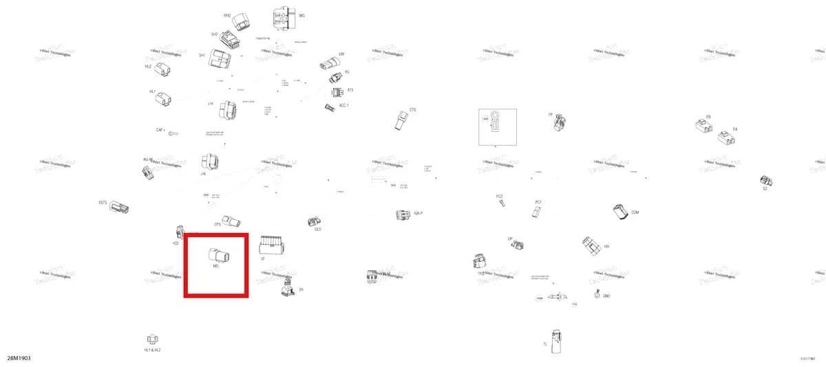 Деталь 270000137 (Деталь Male Terminal Housing) на схеме узла 2020 Ski-Doo TUNDRA 600HO E-TEC Main Harness - 515177982