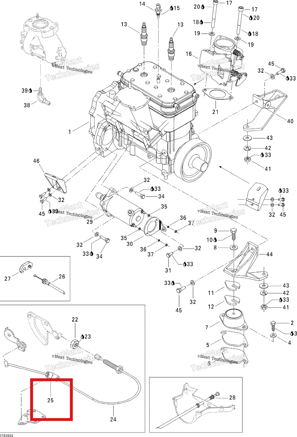 Деталь 270000187 на схеме узла 2005 Sea-Doo GTI Engine