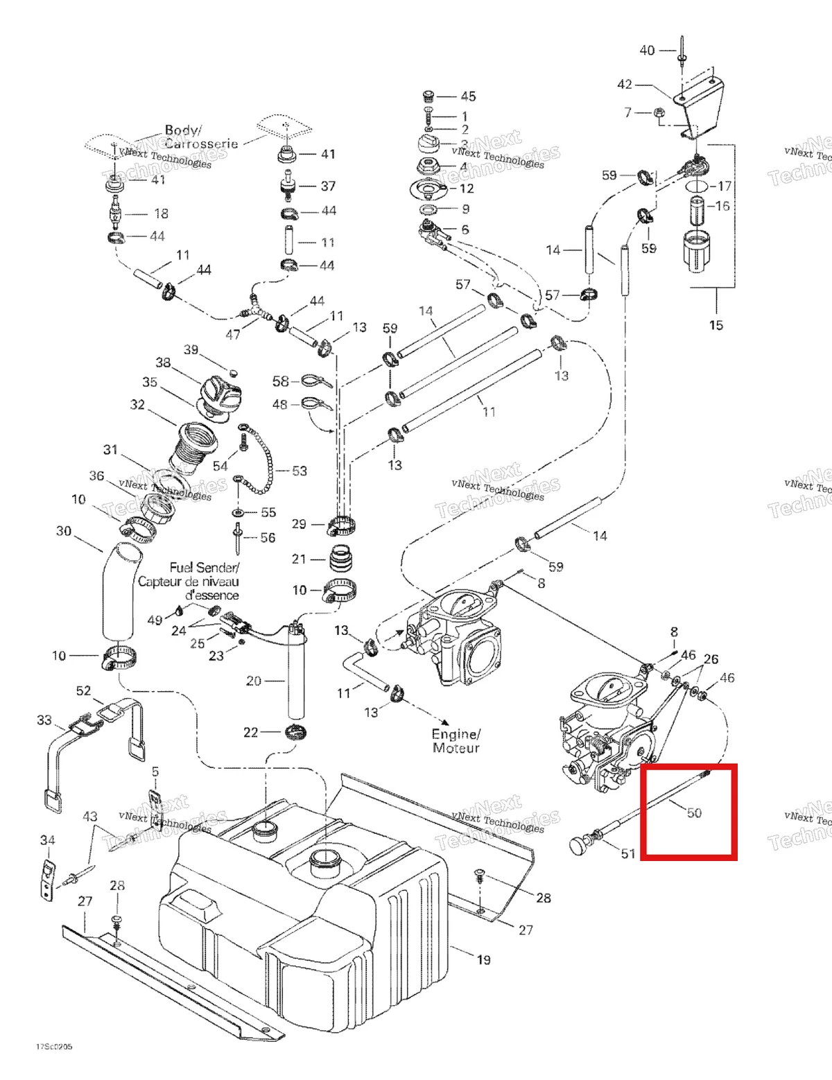 Деталь 270000383 на схеме узла 2002 Sea-Doo GTX, 5587/5588 Fuel System