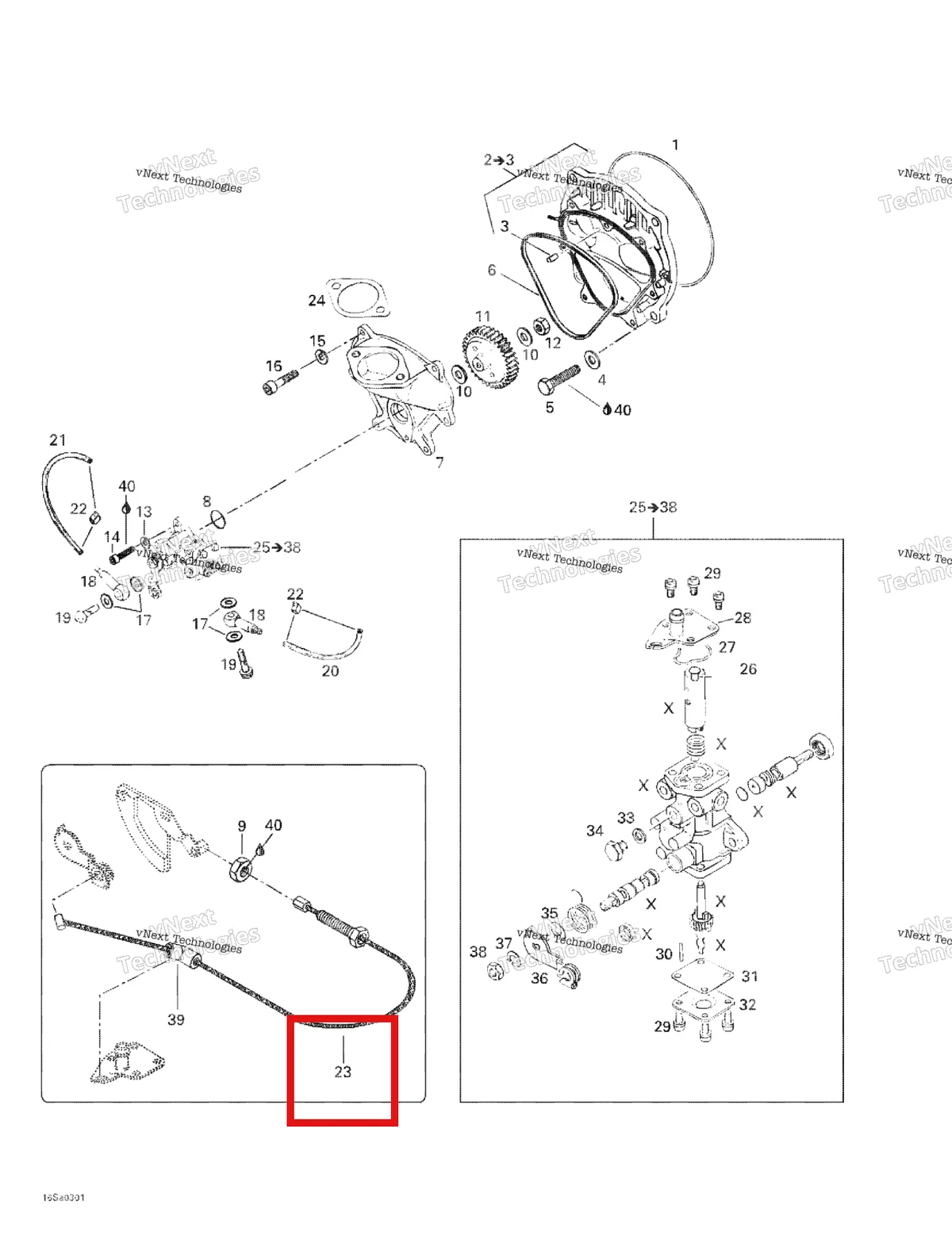 Деталь 270000540 на схеме узла 2003 Sea-Doo GTI LE Oil Injection System, Oil Pump, Rotary Valve