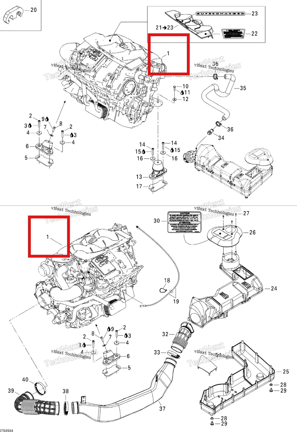 Схема применяемости: Rotax двигатель 4 Strokes 1503 SC Sea-Doo 270000644