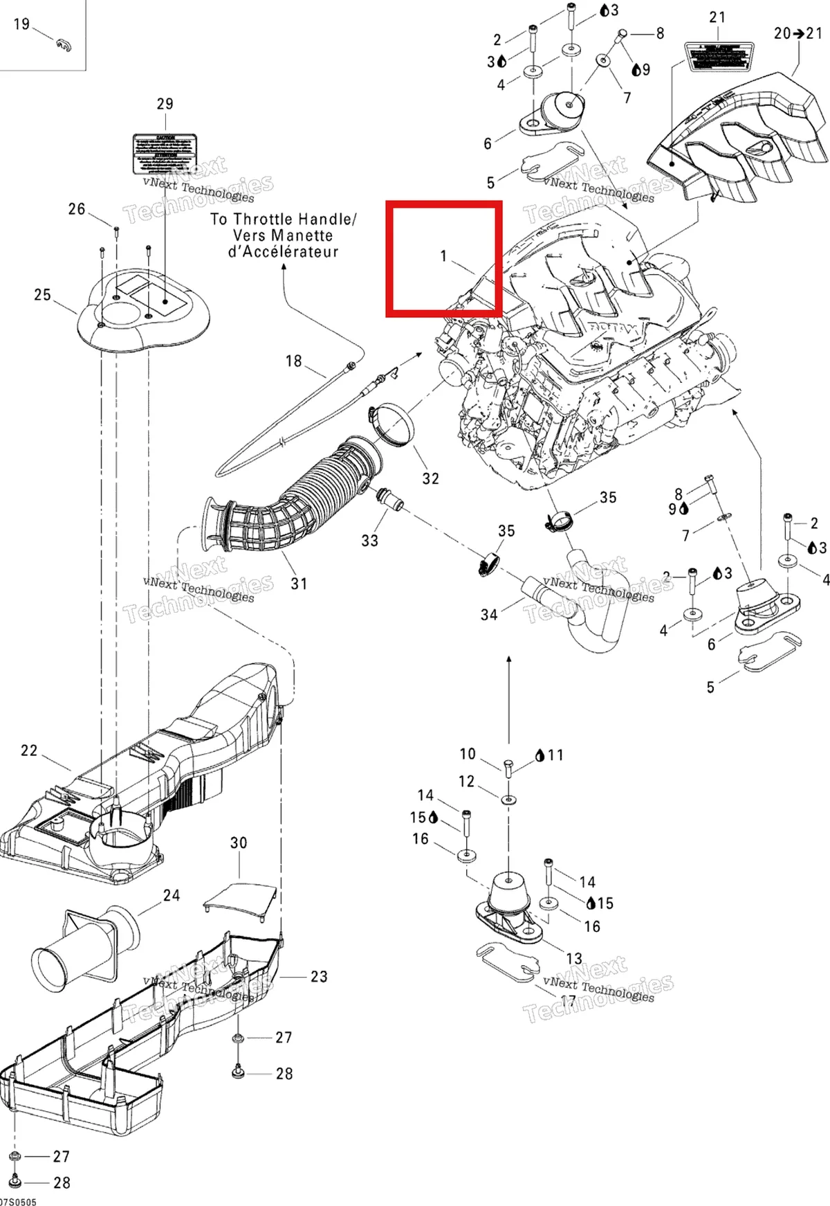 Схема применяемости: Rotax двигатель 4 Strokes 1503 NA Sea-Doo 270000645