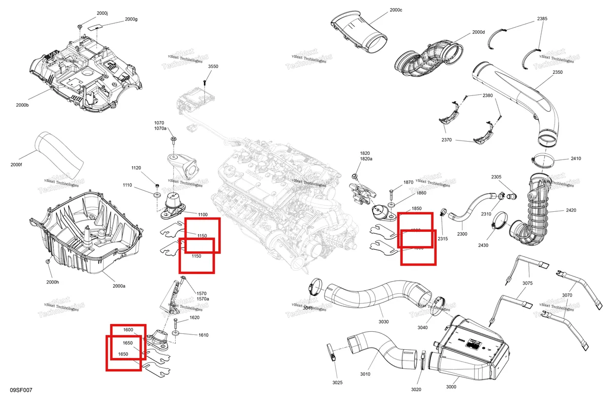Деталь 270000762 на схеме узла 2026 Sea-Doo GTR - 230 - STD - 36TC - Eclipse Black Engine - System